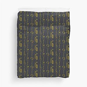 Mumford and Sons instruments ocher Duvet Cover