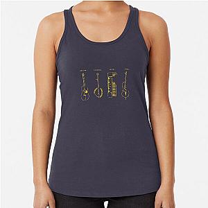 Mumford and Sons instruments ochre Racerback Tank Top