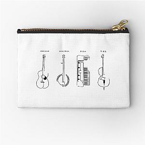 Mumford and Sons instruments Black Zipper Pouch