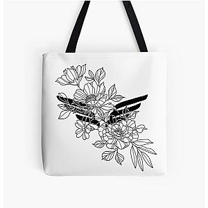Flowered Mumford Sons logo All Over Print Tote Bag