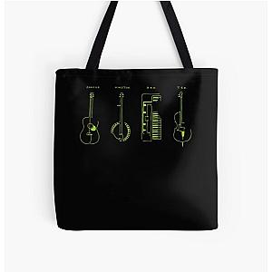 Mumford and Sons instruments hoodie tote bag