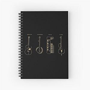 Mumford Sons instruments gold Spiral Notebook