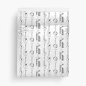 Mumford and Sons instruments Black Duvet Cover