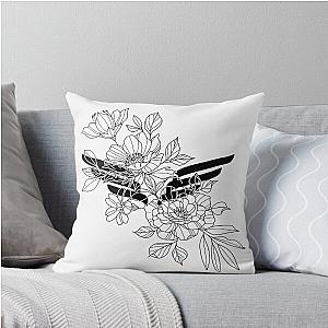 Flowered Mumford Sons logo Throw Pillow