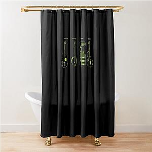 Mumford Sons Instruments Green Lightweight Hoodie Shower Curtain