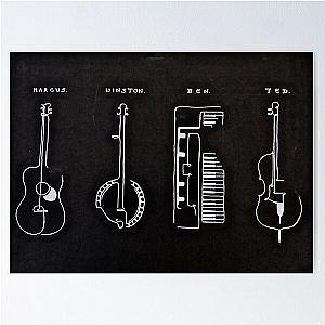 Mumford and Sons Instrument Poster