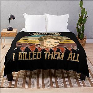 Vintage Murder She Wrote I Killed Them Throw Blanket