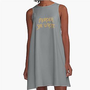 Murder She Wrote Orange A-Line Dress