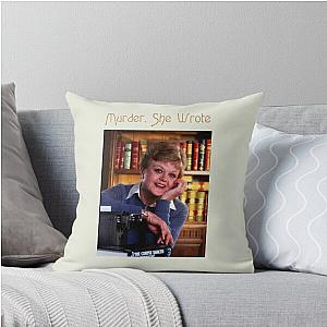 Vintage Murder She Wrote Throw Pillow with Jessica Fletcher