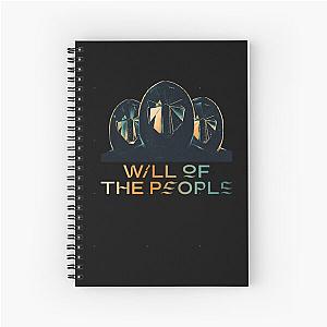 Muse band will of the people masked men design  Spiral Notebook