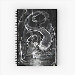 Mushishi Scene Black and White Spiral Notebook