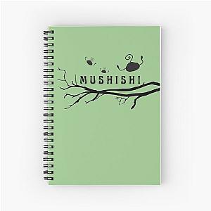 Mushi on Branch Mushishi (Green Background) ORIGINAL by SillyFun.redbubble.com Spiral Notebook