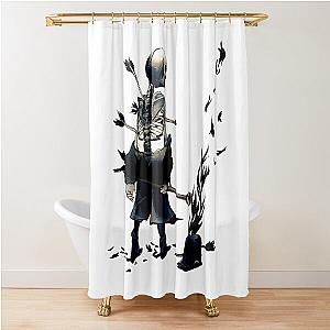 romance black skull Shower Curtain