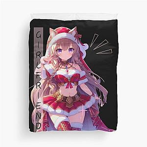 Cute Anime Girlfriend Waifu Dog Lovers Christmas Theme Duvet Cover