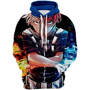 My Hero Academia Hoodie Shoto Fire and Ice MHA0301