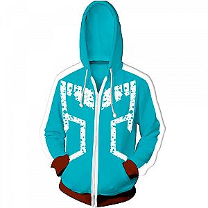 My Hero Academia Jackets - BNHA Zipped Hoodie Cosplay Costume Anime Jacket Blue Color