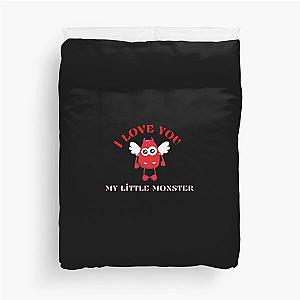 I love you my little monster,  happy couple Duvet Cover