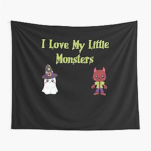 I Love My Little Monsters (2) Halloween Tapestry