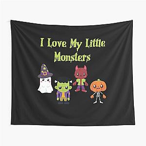 I Love My Little Monsters (4) Halloween Tapestry