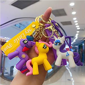 My Little Pony Cartoon Color Unicorn Horse Keychains