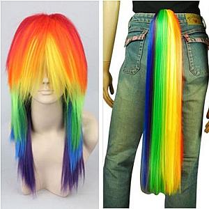 My Little Pony Rainbow Dash Cosplay Multi Color Wig Tail