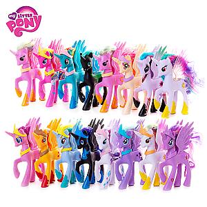 My Little Pony Cartoon Rainbow Horse Action Figure Model Toys