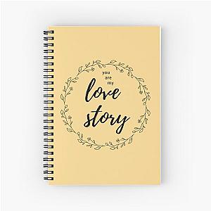 Valentine Wreath You Are My Love Story Boyfriend Girlfriend Spiral Notebook