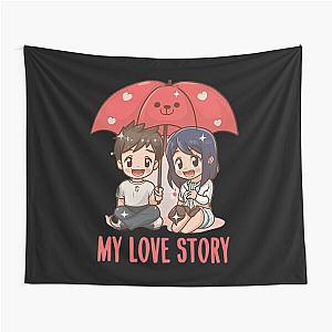 my love story anime Tapestry