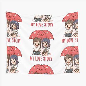 my love story anime Tapestry