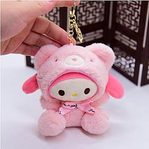 My Melody Plush 10cm Pink Bunny Keychain