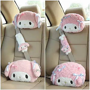 Sanrio Cute My Melody Car Seat Headrest Seat Belt Cover