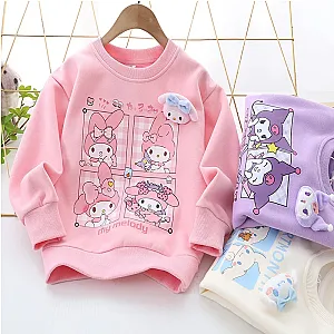 My Melody Sanrio Anime Children Clothing Cute Cartoon Sweatshirts