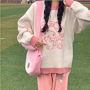 Sanrio My Melody Cute Cartoon Pullover Knit Sweater