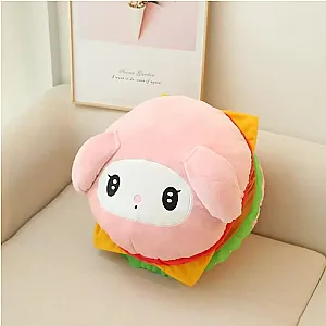 Sanrio Cartoon Japanese My Melody Hamburger Shape Pillow Cushion Plush