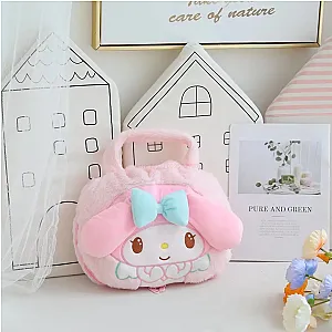 Sanrio Cartoon My Melody Home Small Blanket Handbag Anime Figure Portable Office Pillow Napping Blanket