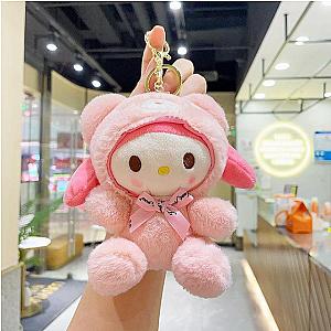 My Melody Plush Pink Cartoon Bunny Cosplay Bear Keychain