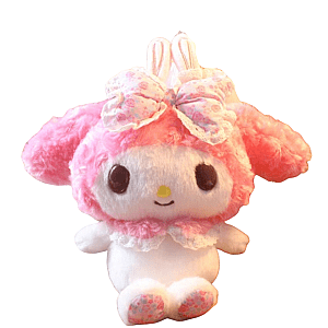 24cm Pink White My Melody Sitting Bunny Plush