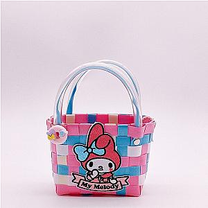 My Melody Cartoon Bunny Pink Flower Hand Basket