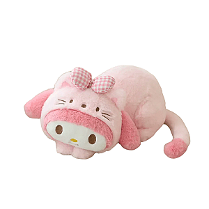 32cm Pink My Melody Cat Cosplay Paper Towel Cover Cartoon Stuffed Toy Plush