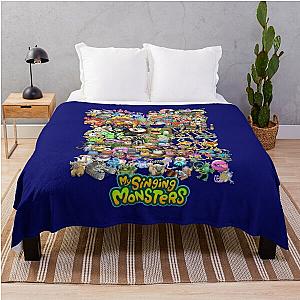 Singing Monsters Group Photo Throw Blanket