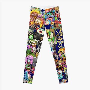 Singing Monsters Group Photo Leggings