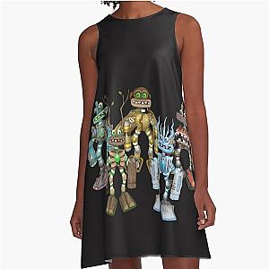 wubbox monsters  A-Line Dress