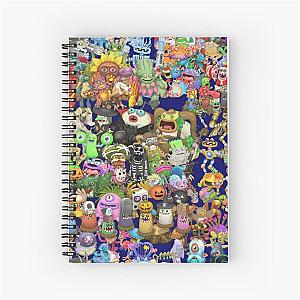 Singing Monsters Group Photo Spiral Notebook