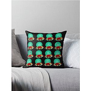 The Many Faces of Mysterio Throw Pillow