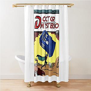 Light Blue Musician Doctor Mysterio Comics Shower Curtain