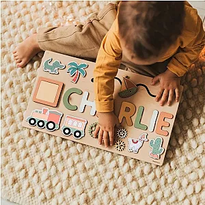 Wooden Personalized First Name Puzzle for Kids Educational Toys