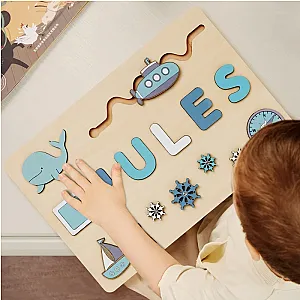 Personalized First Name Puzzle For Kids Wooden Baby Name Puzzle