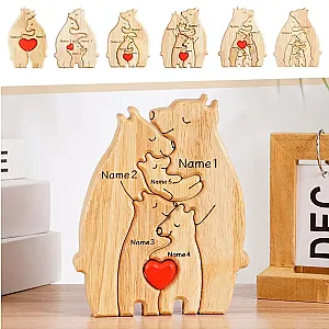 Personalized Name Puzzle Customized Cute Bear Wooden Puzzle Toys