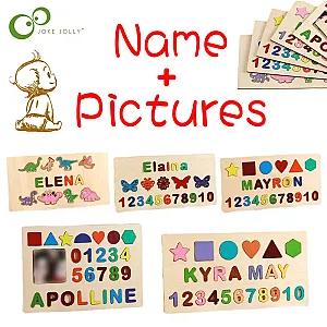 Personalized Baby Name Puzzle Child's Educational Toys Image Customized