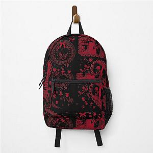 Black and red Nana manga j fashion egl pattern print Backpack